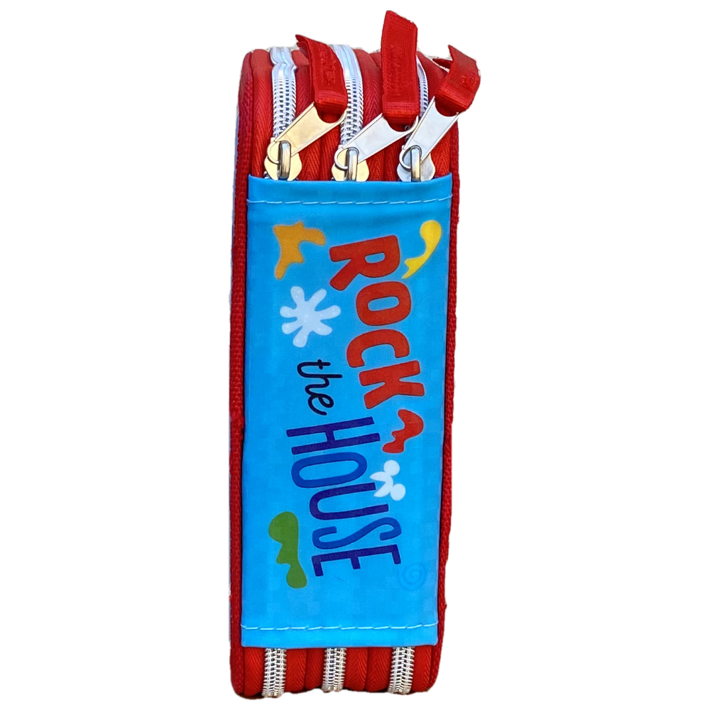 Zaino + Astuccio 3 Zip Mickey Mouse DISNEY Topolino Estensibile Scuola Elementare Colori Giotto