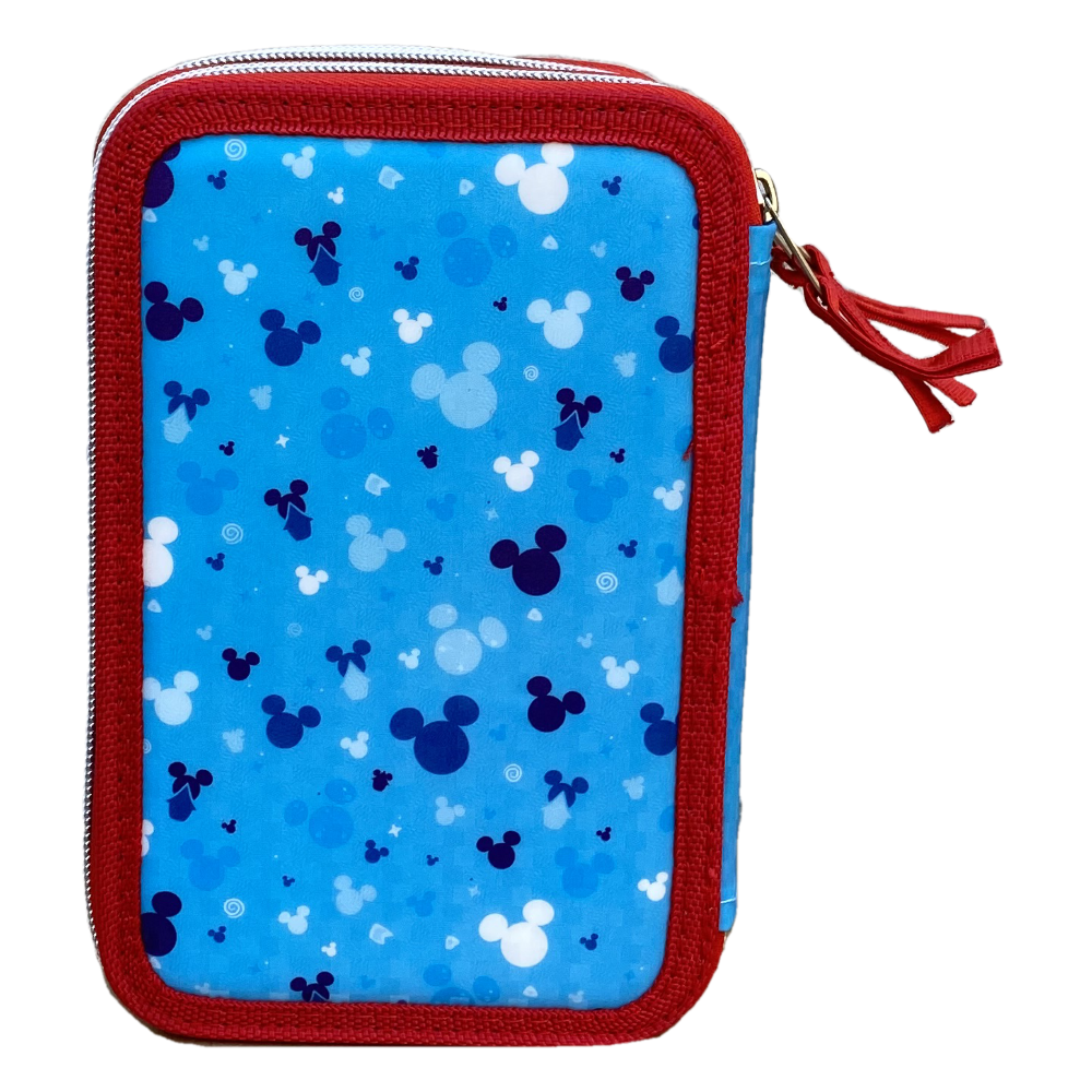 Astuccio Scuola 3d Mickey Mouse DISNEY Topolino Multiscomparto 3 Zip Portacolori Pennarelli Giotto - Mic0794