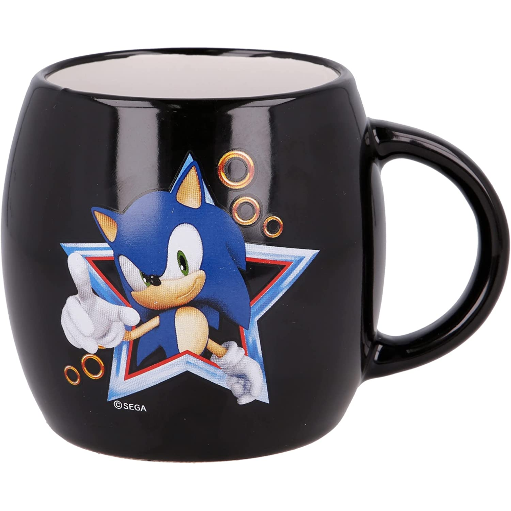Tazza Mug Sonic Riccio Supersonico in Ceramica Bombata 350 Ml in Confezione - Stt499
