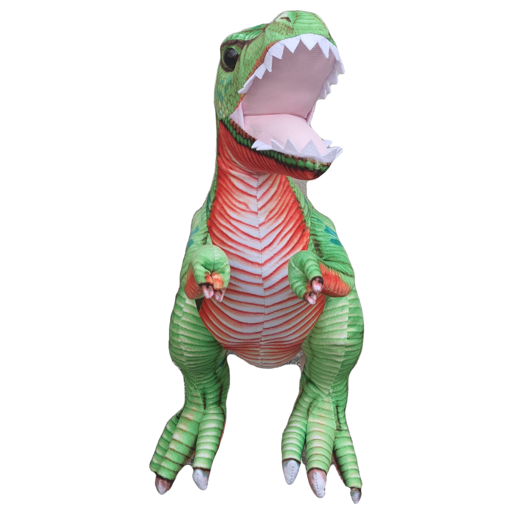 Peluche Velociraptor Dinosauro Verde Pupazzo Cm. 35 - Pts09857/35