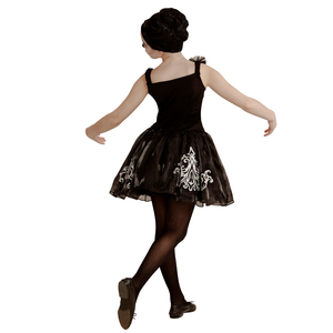 Costume Vestito Abito Travestimento Carnevale Halloween Bambina Skullerina Scheletro Ballerina - 0547