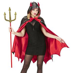 Vestito Carnevale con Accessori Diavolo Tridente Dorato Travestimento Halloween Bambino 4/5 Anni - 4192+24221