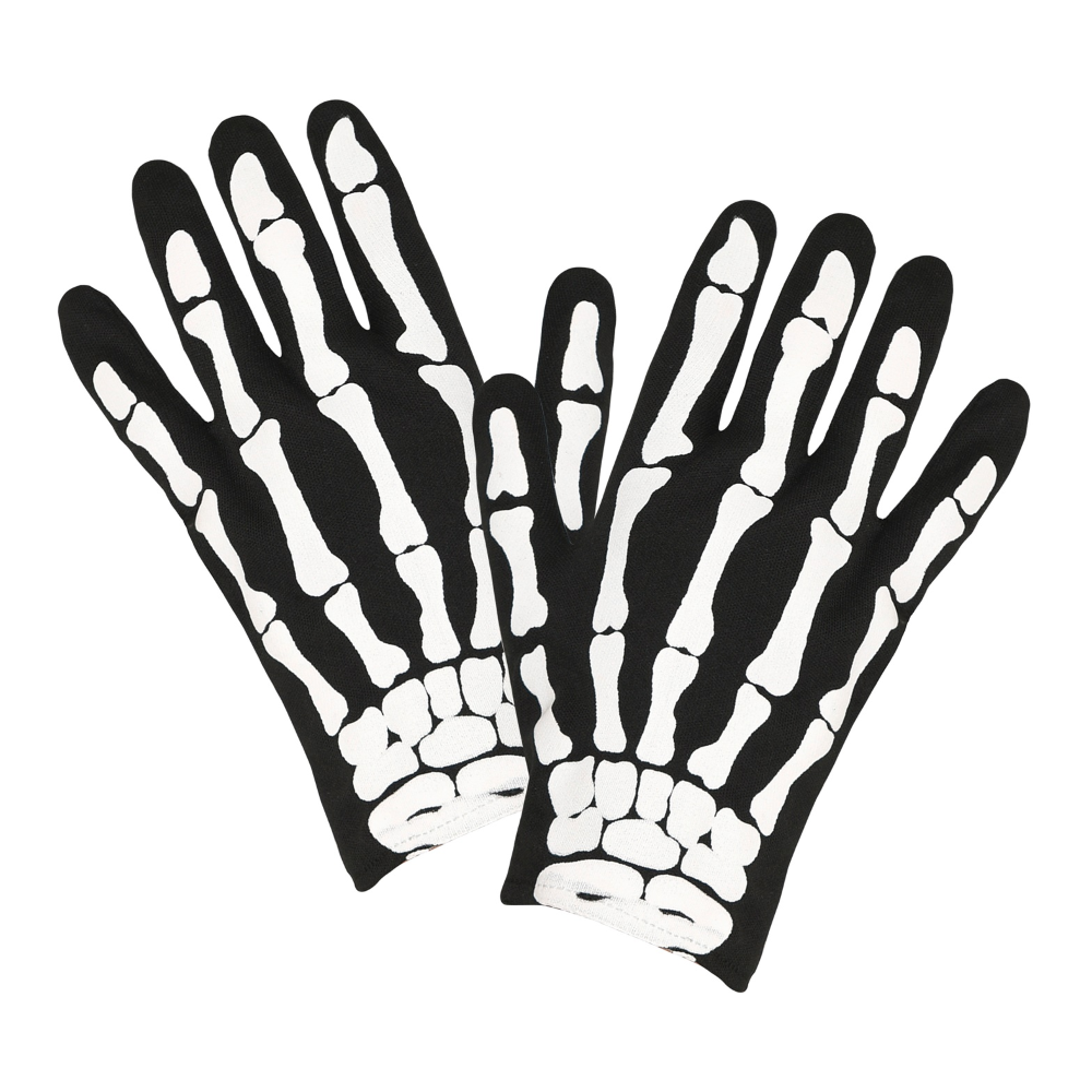 Vestito Carnevale + Accessori Scheletro Vestito Calze e Guanti da Scheletro Travestimento Halloween 8/10 Anni