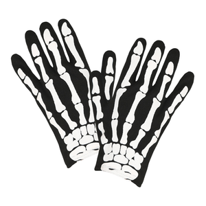 Vestito Carnevale + Accessori Scheletro Vestito Calze e Guanti da Scheletro Travestimento Halloween 8/10 Anni