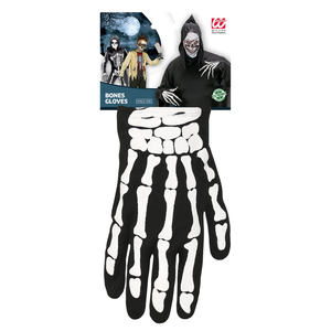 Vestito Carnevale + Accessori Scheletro Vestito Calze e Guanti da Scheletro Travestimento Halloween 8/10 Anni