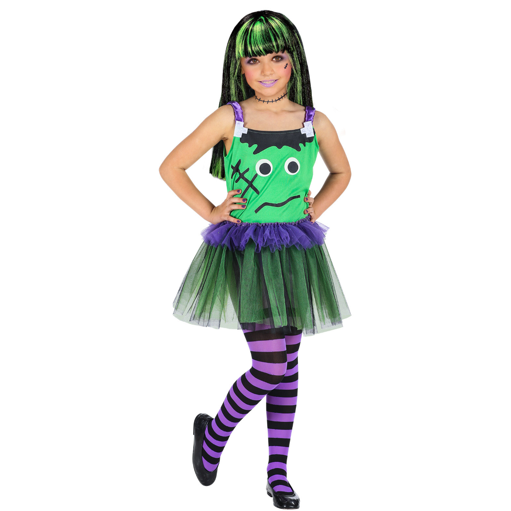 Costume Vestito Abito Travestimento Carnevale Halloween Mostro Bambina - 96536