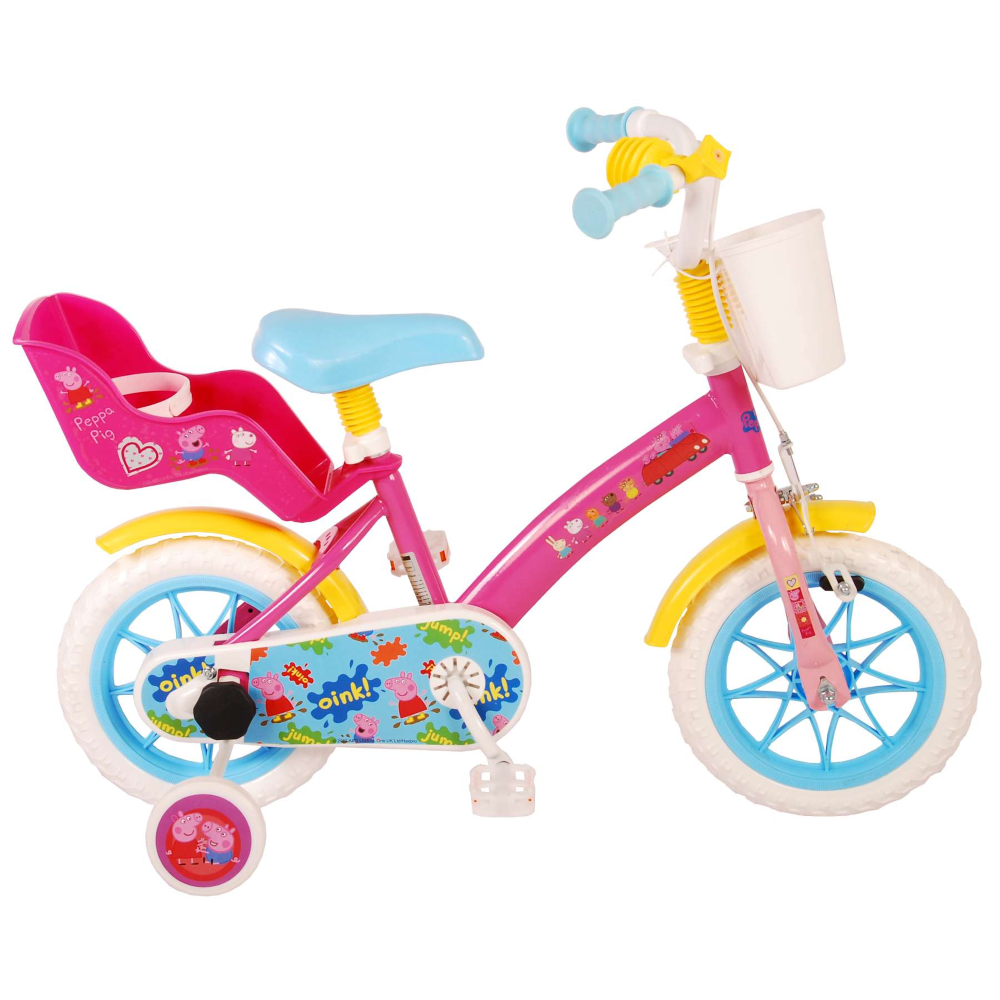 Bicicletta Peppa Pig 12" Età 3/4 Anni con Rotelle - 34593