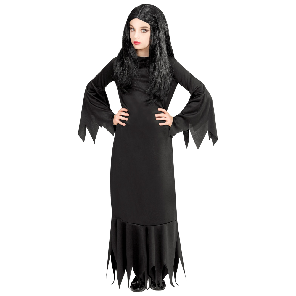 Costume Vestito Abito Travestimento Carnevale Halloween Bambina Mortisia - 0719