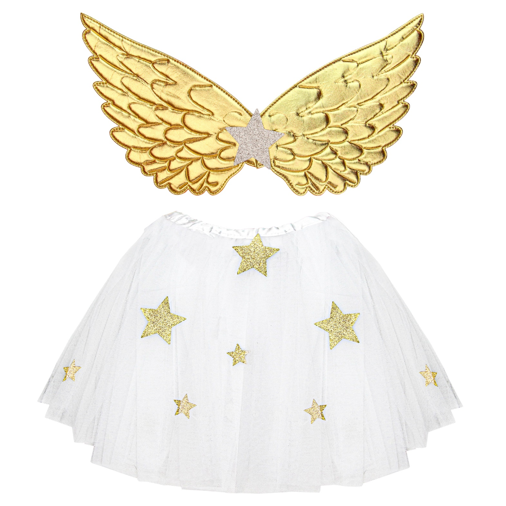 Set Travestimento Angelo Tutu Ali Accessori Carnevale Natale - 10322