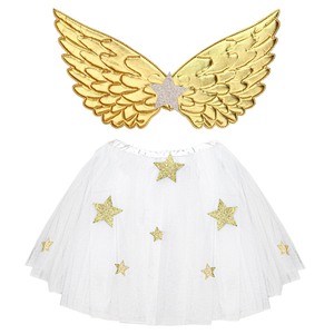 Set Travestimento Angelo Tutu Ali Accessori Carnevale Natale - 10322