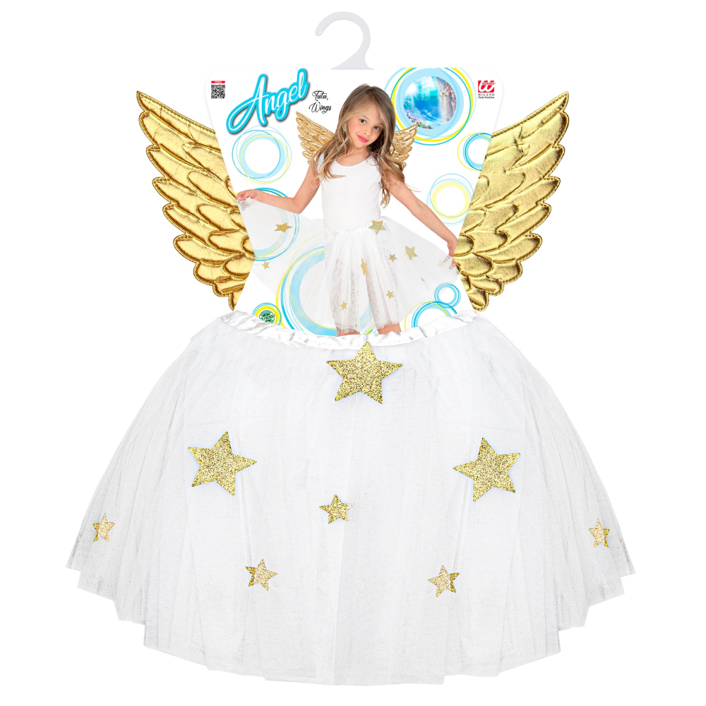 Set Travestimento Angelo Tutu Ali Accessori Carnevale Natale - 10322