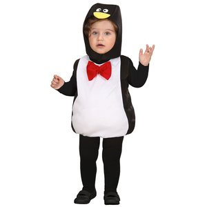 Costume Carnevale Pinguino Vestito Copricapo Bambino 1/3 Anni Abito Travestimento - 1895e