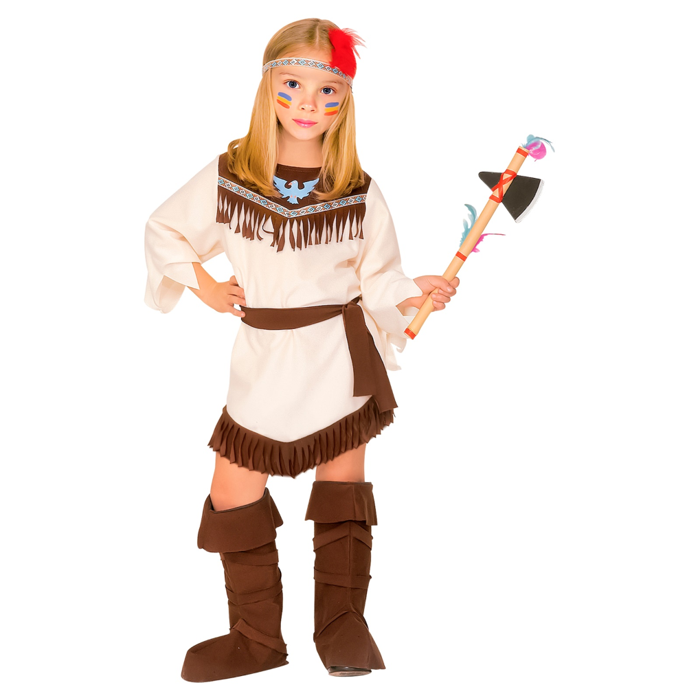 Costume Vestito Abito Travestimento Carnevale Halloween Cosplay Bambina Indiana - 4378