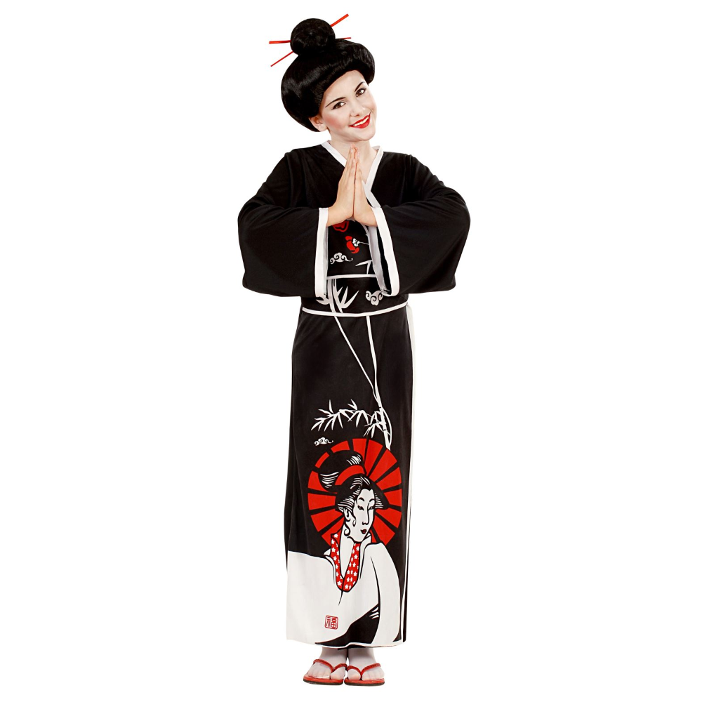 Costume Vestito Abito Travestimento Carnevale Geisha Bambina - 5736