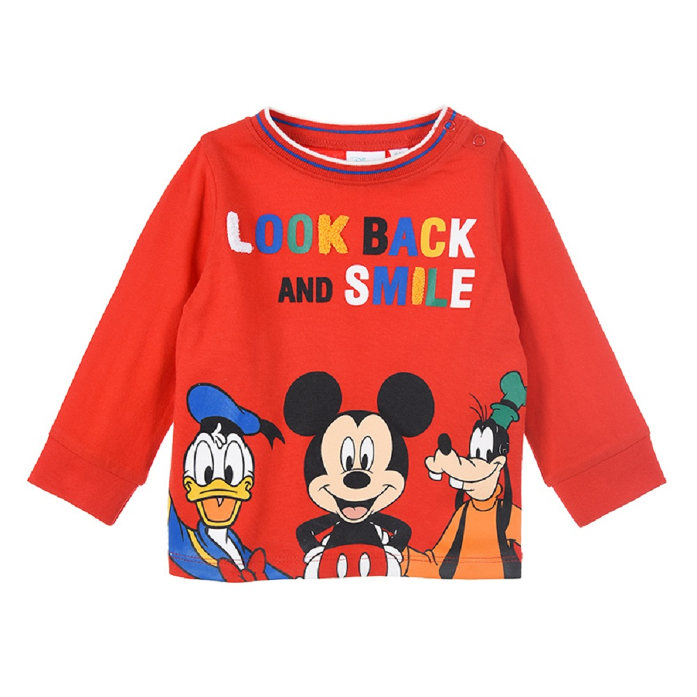 T-Shirt M.l. Mickey Mouse DISNEY Topolino Maglietta Neonato Sun City - Vh0009rosso