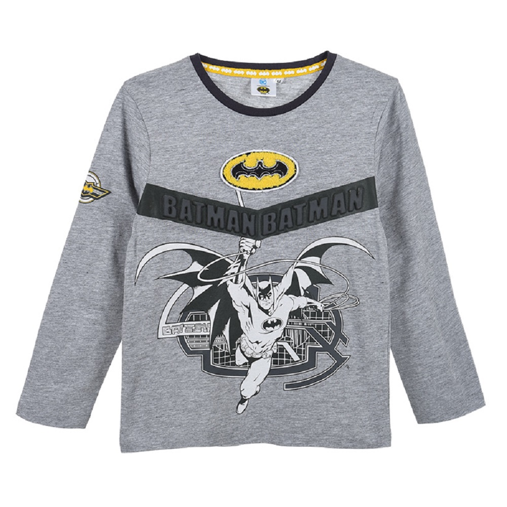 T-Shirt M.l. Batman Bambino Ragazzo Sun City - Vh1194grigio