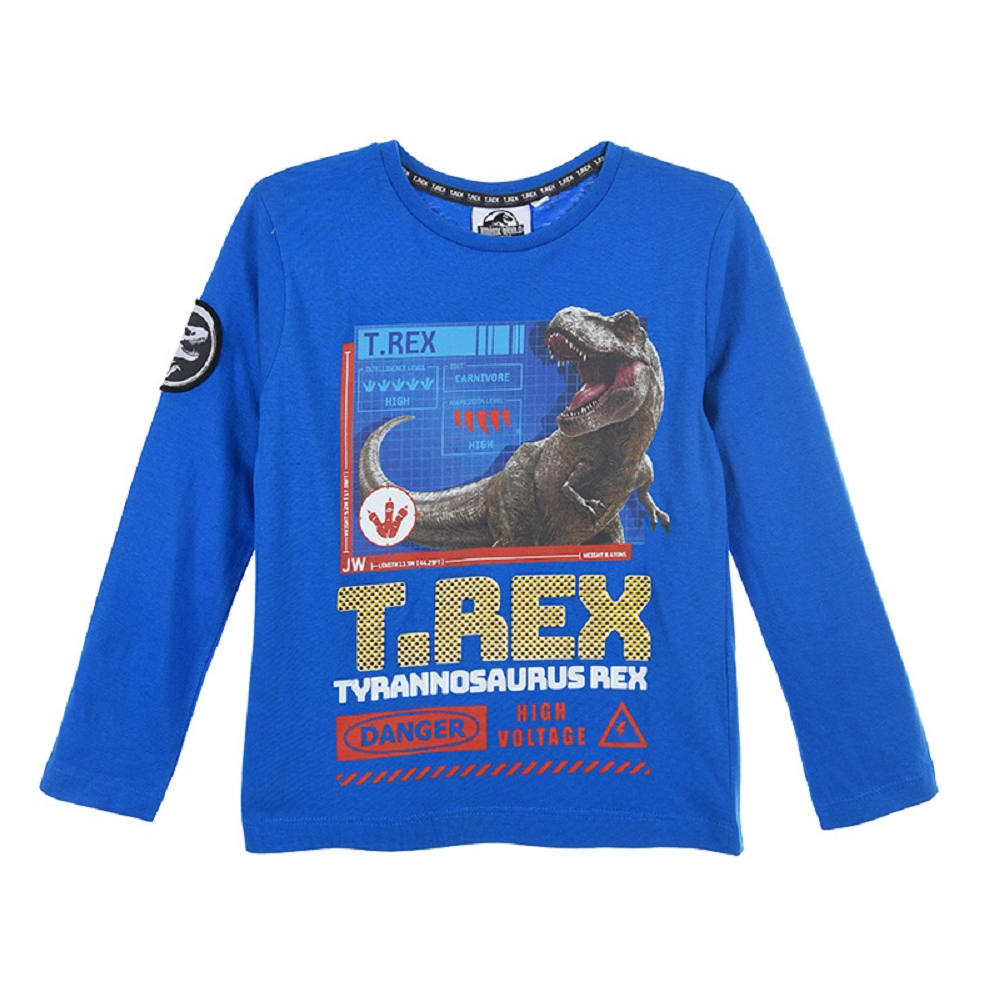 T-Shirt M.l. Jurassic World Bambino Ragazzo Sun City - Vh1197blu