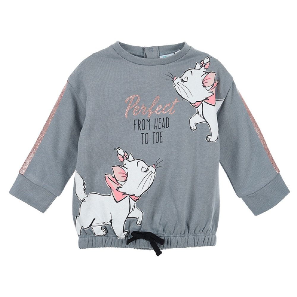 Maglione Marie DISNEY Minou Aristogatti Maglietta Neonata Sun City - Vh0028grigio