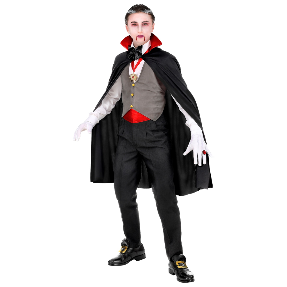 Costume Vestito Abito Travestimento Carnevale Halloween Vampiro Bambino - 0168