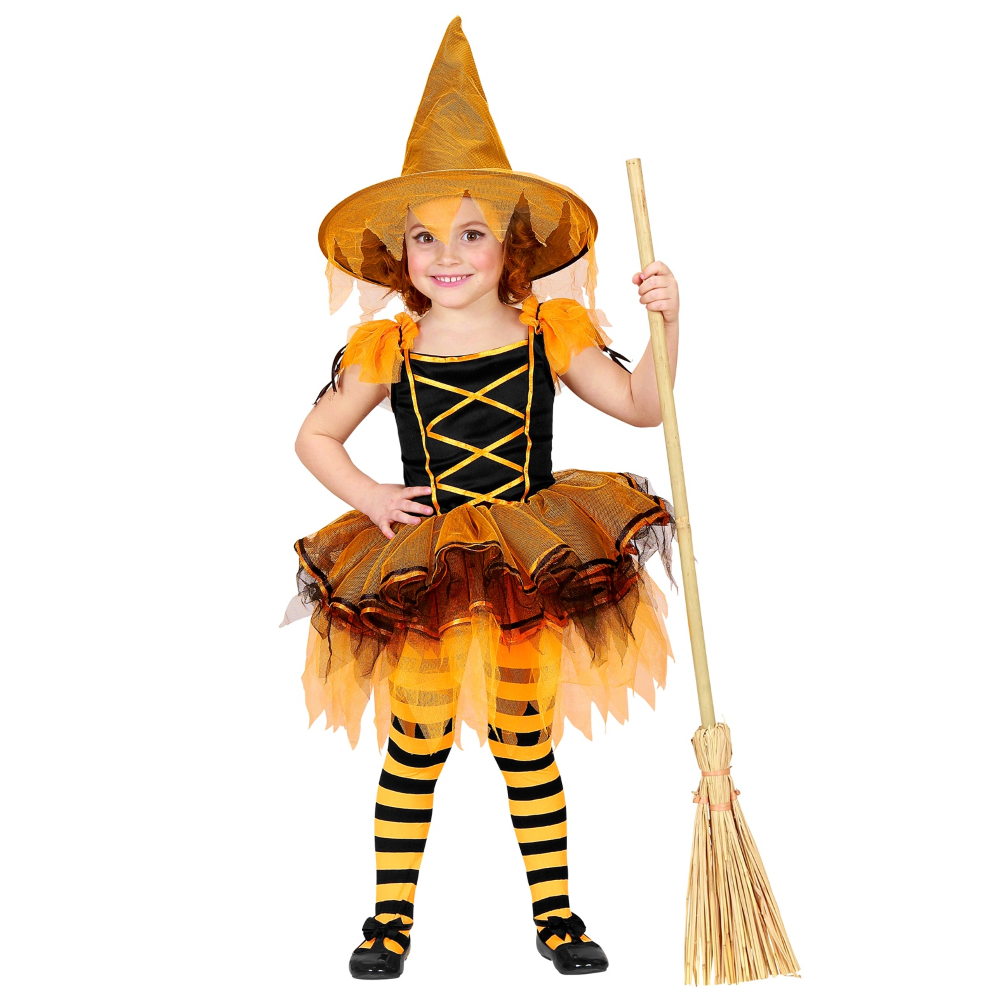 Costume Travestimento Streghetta Ballerina Carnevale Halloween Bambina - 2844