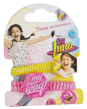 Elastici Soy Luna DISNEY per Capelli 2 Pezzi - Wdsl028giallo