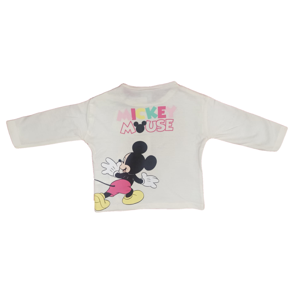 T-Shirt M.l. Minnie Mouse DISNEY Maglietta Neonata Sun City - Vh0004bianco