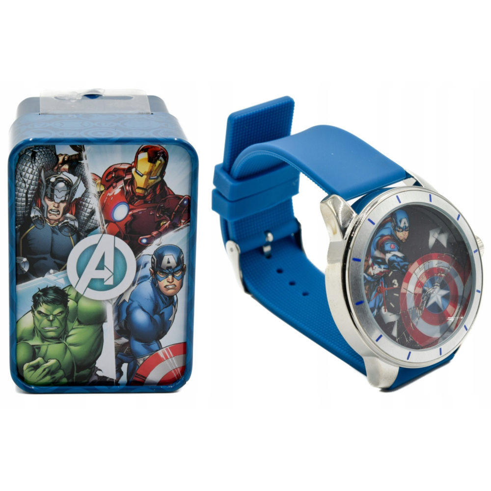 Orologio Avengers MARVEL Capitan America da Polso Analogico in Scatola di Latta - Mv15785