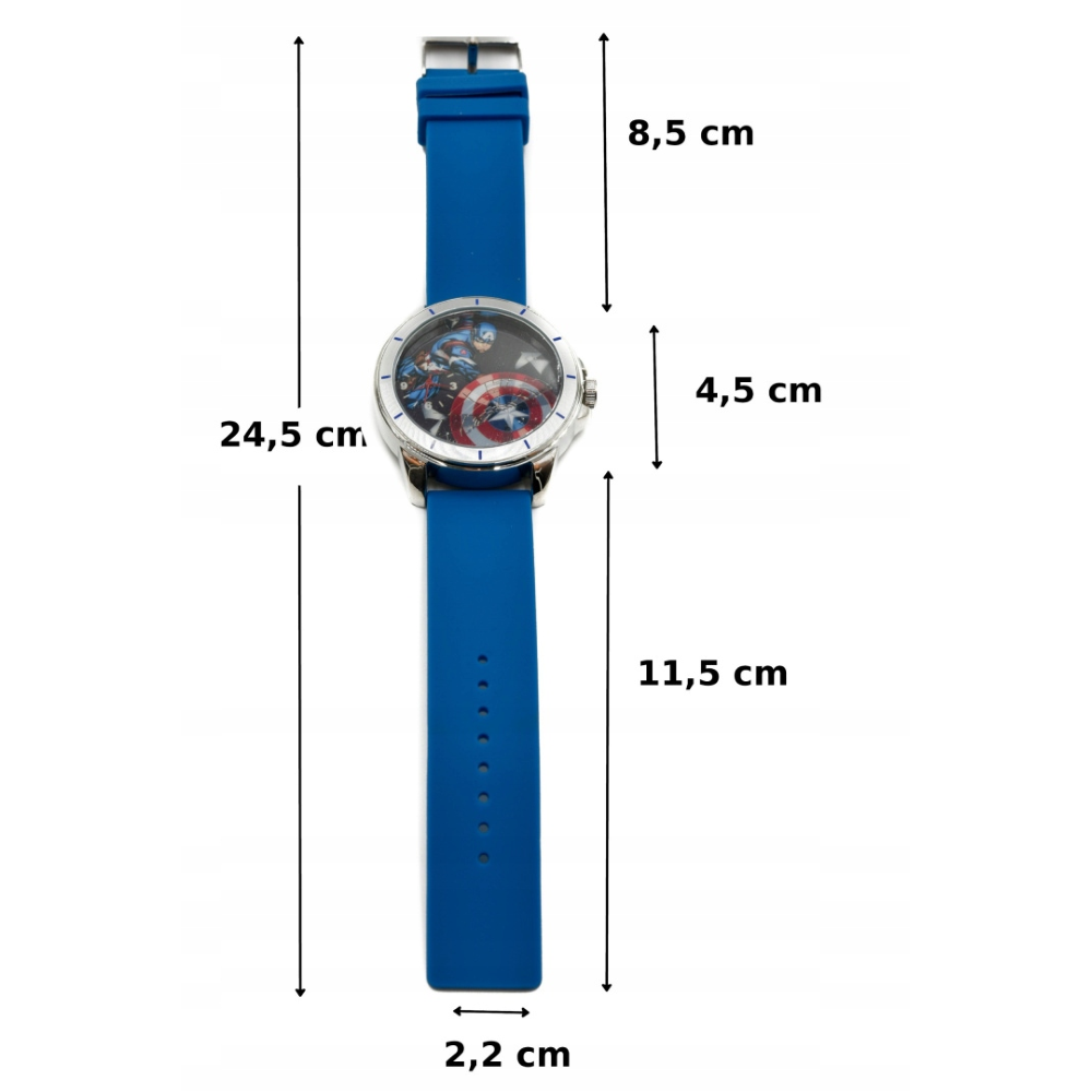 Orologio Avengers MARVEL Capitan America da Polso Analogico in Scatola di Latta - Mv15785
