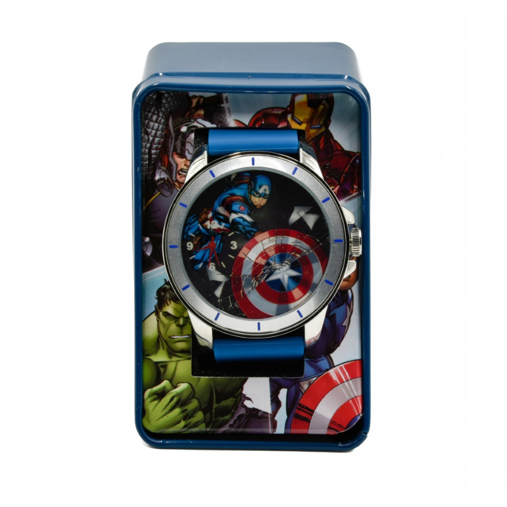 Orologio Avengers MARVEL Capitan America da Polso Analogico in Scatola di Latta - Mv15785