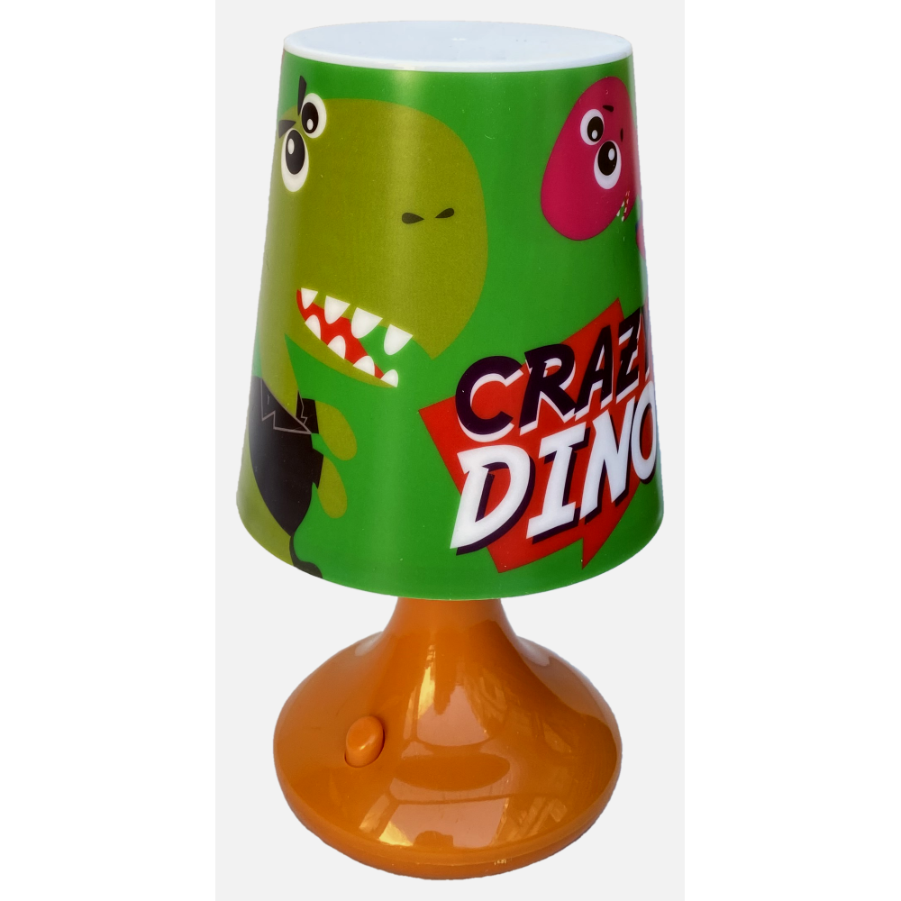 Luce Lampada Crazy Dino Dinosauri Comodino a Batterie Confezione Regalo - Kl10791