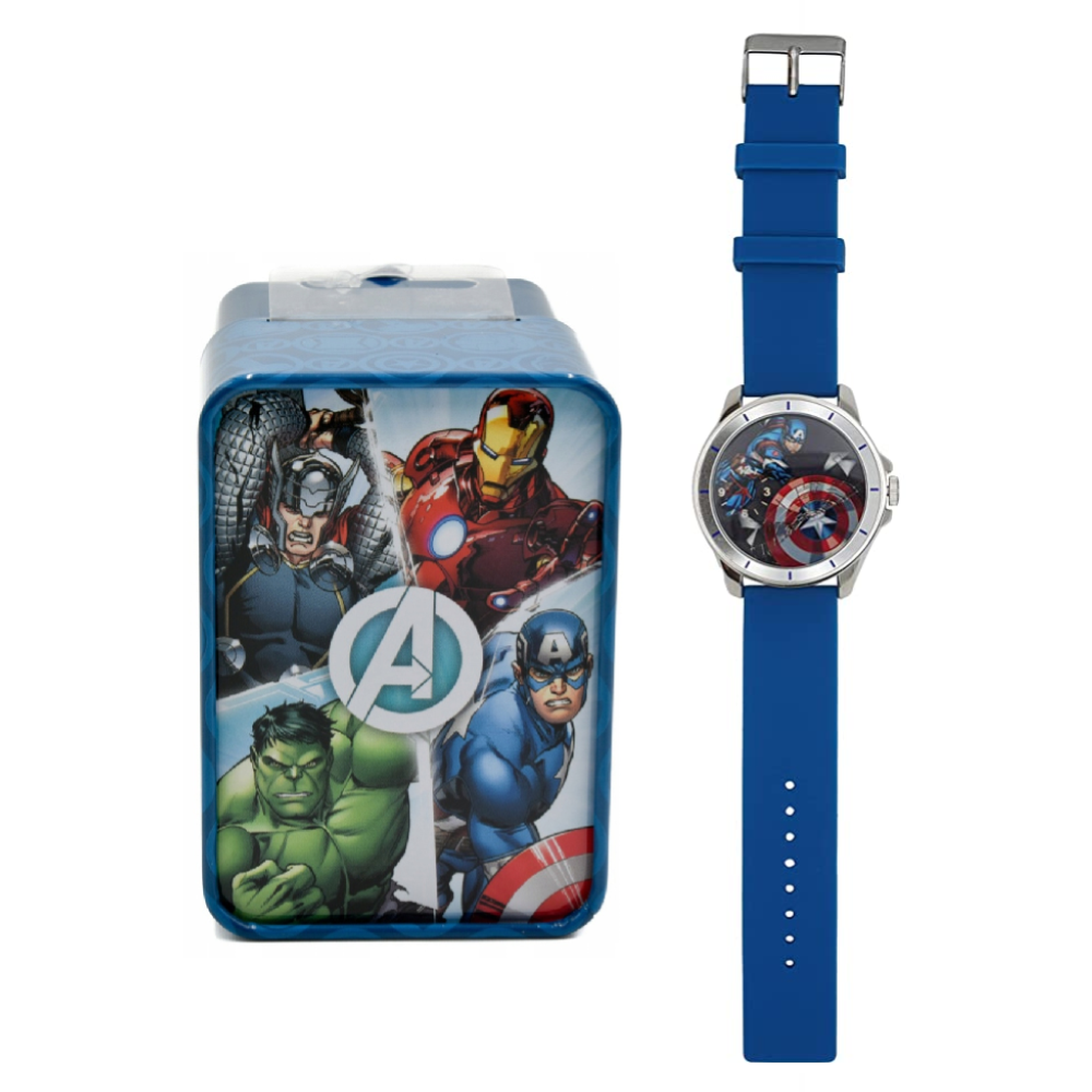 Orologio Avengers MARVEL Capitan America da Polso Analogico in Scatola di Latta - Mv15785