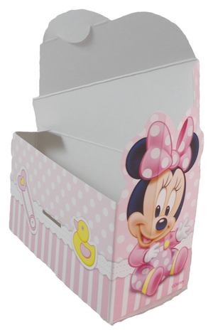 Bomboniera Minnie Astuccio DISNEY Portaconfetti Scatolina Torta 18 Fette R050600