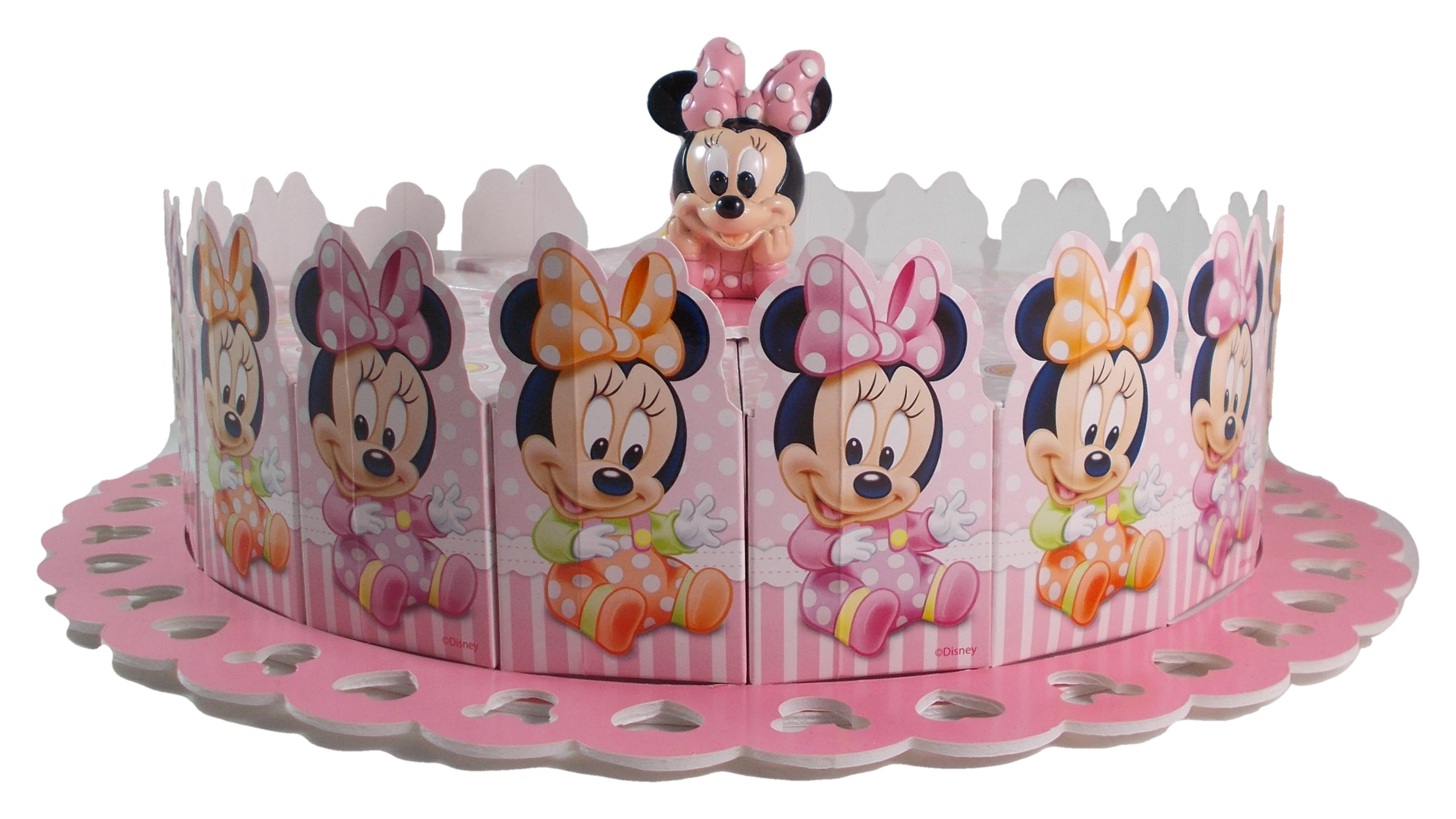 Bomboniera Minnie Astuccio DISNEY Portaconfetti Scatolina Torta 18 Fette R050600
