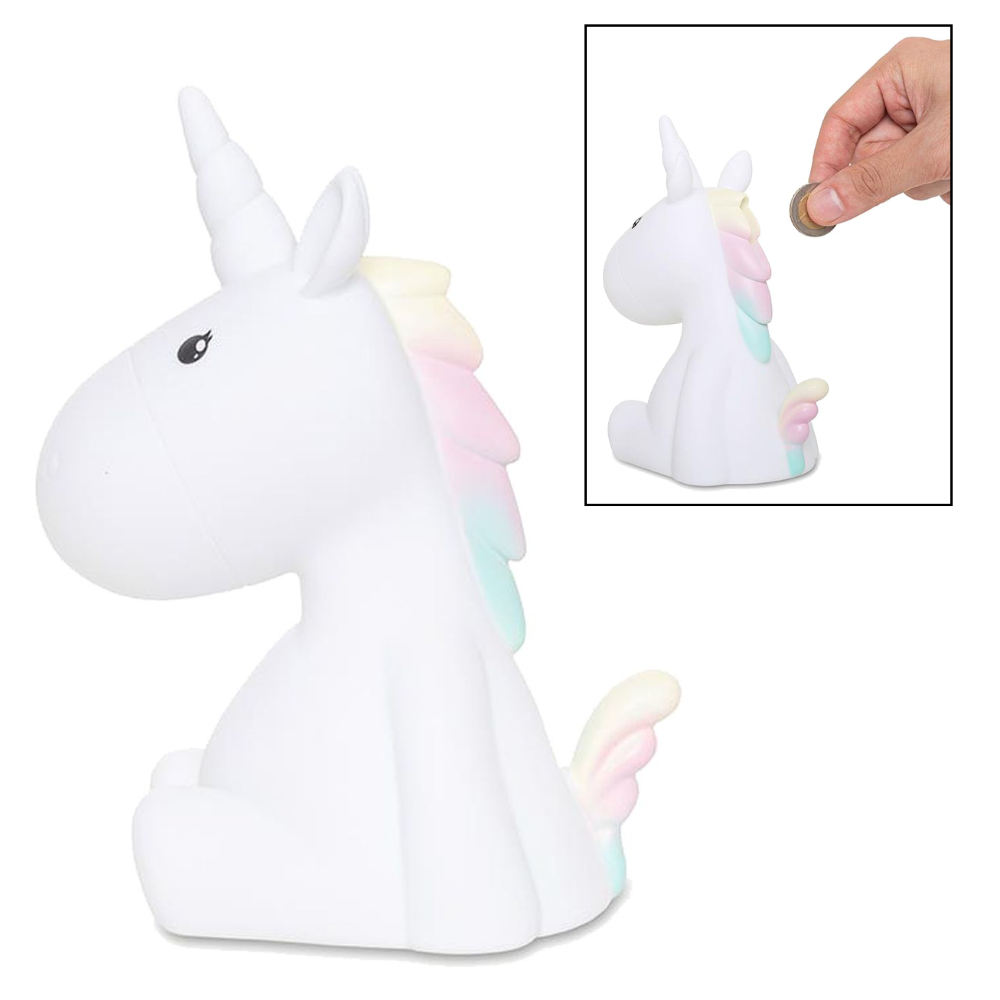 Salvadanaio Unicorno Portamonete Risparmi - D395-01