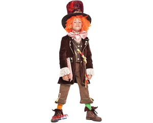 Costume Vestito Abito Travestimento Carnevale Bambino Cappellaio Pazzo 28067
