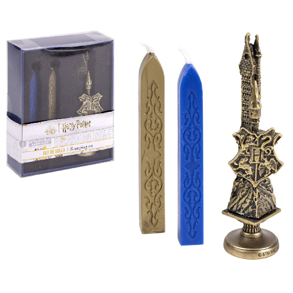 Set Ceralacca Harry Potter Hogwarts 3 Pezzi 2 Stecche di Cera Timbro e Sigillo - 0474
