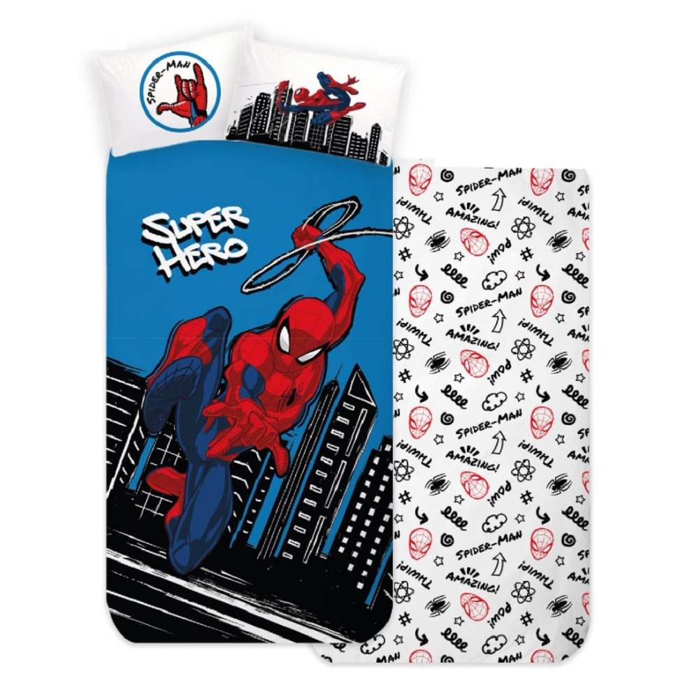 Completo Lenzuola Spiderman MARVEL Sottolenzuola Lenzuola Federa Letto Singolo - Spiderman-Sdc1
