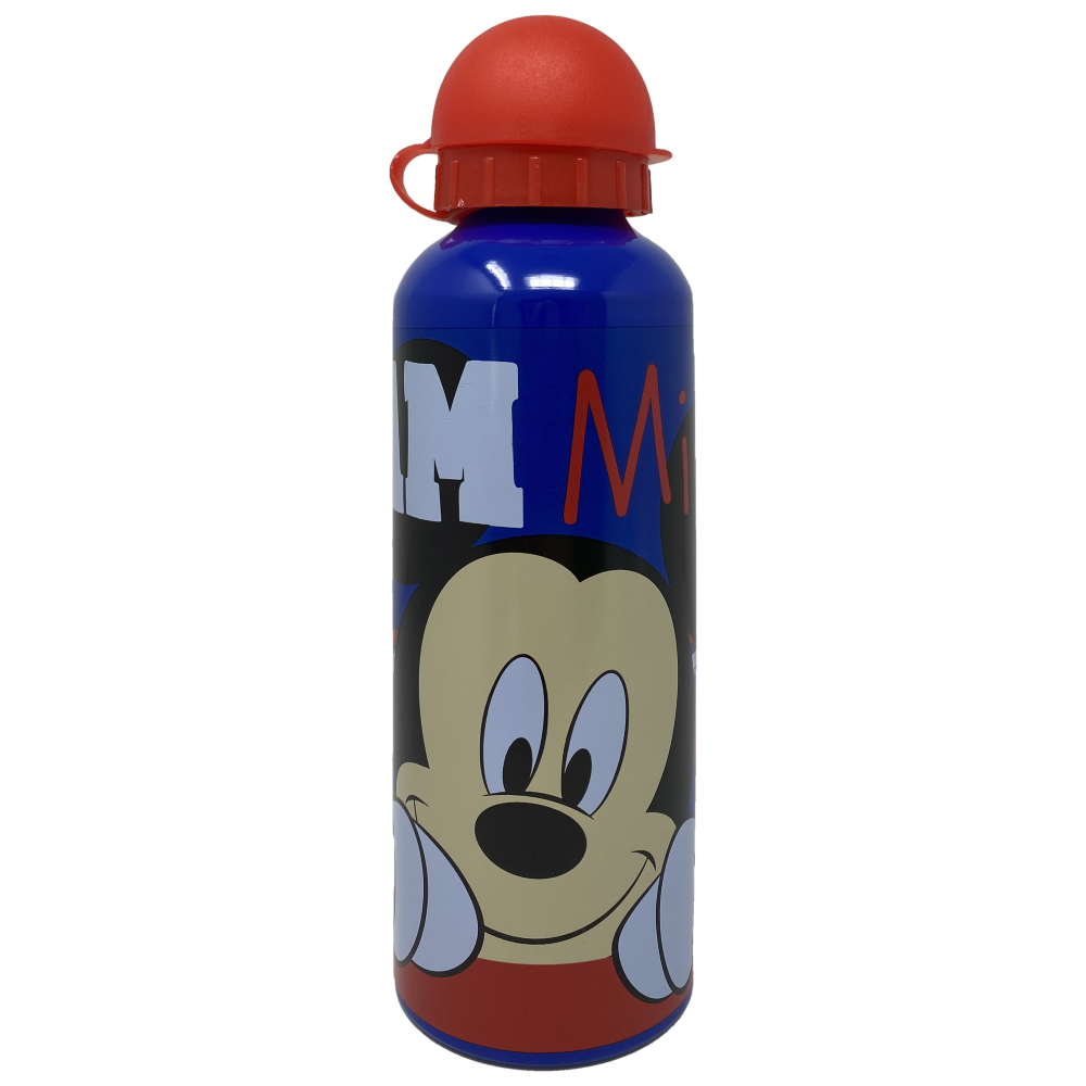 Borraccia in Alluminio Mickey Mouse DISNEY Topolino con Beccuccio e Coperchio 500 Ml - D04286mc/r