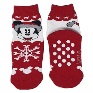 Calzini Antiscivolo Natale Mickey Mouse DISNEY Topolino in Spugna Bambini - Mic0674