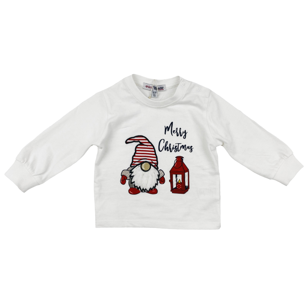 T-Shirt Natalizia M.l. Maglietta Yours Culla Neonata Bambina 100% Co - Y7359