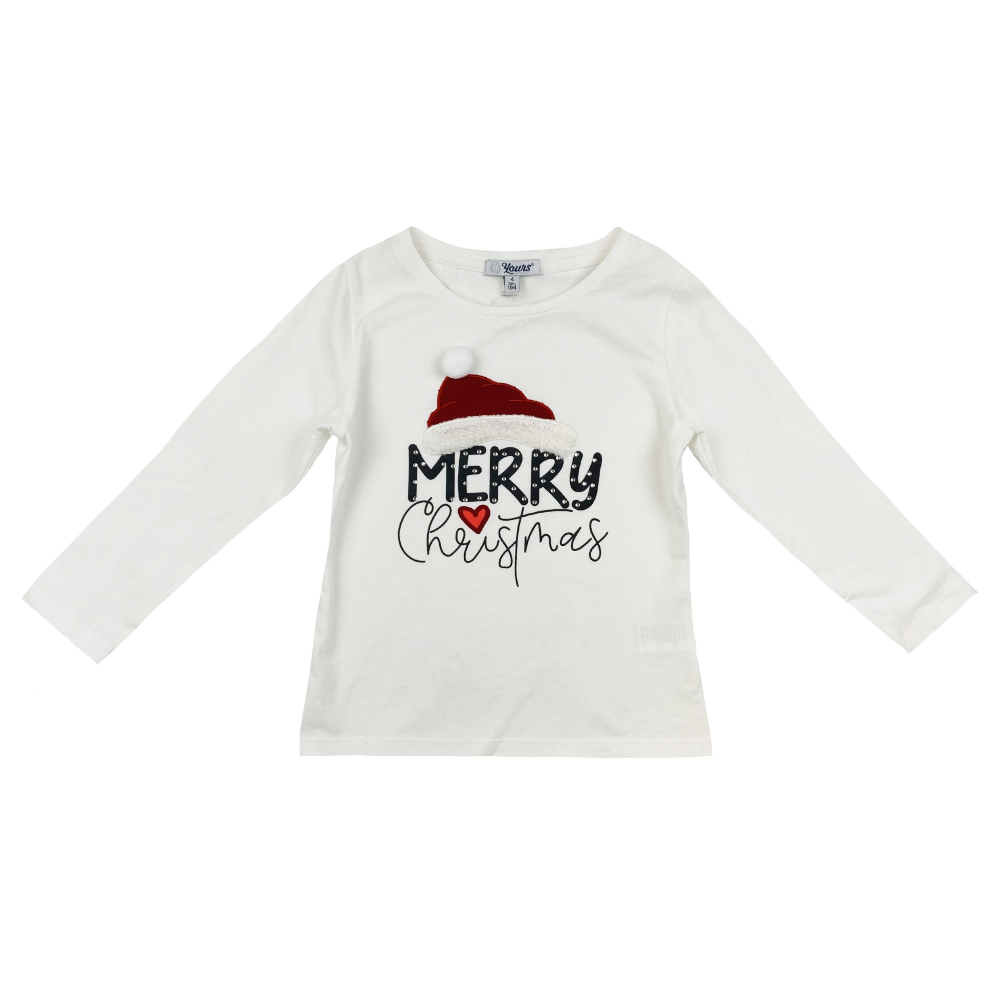 T-Shirt Natalizia M.l. Maglietta Yours Baby Bambina - Y7460