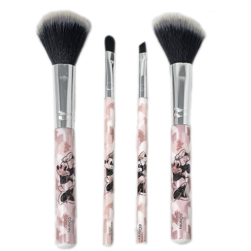Set Pennelli per il Trucco Minnie Mouse DISNEY 4 Pennelli con Pochette - 2352