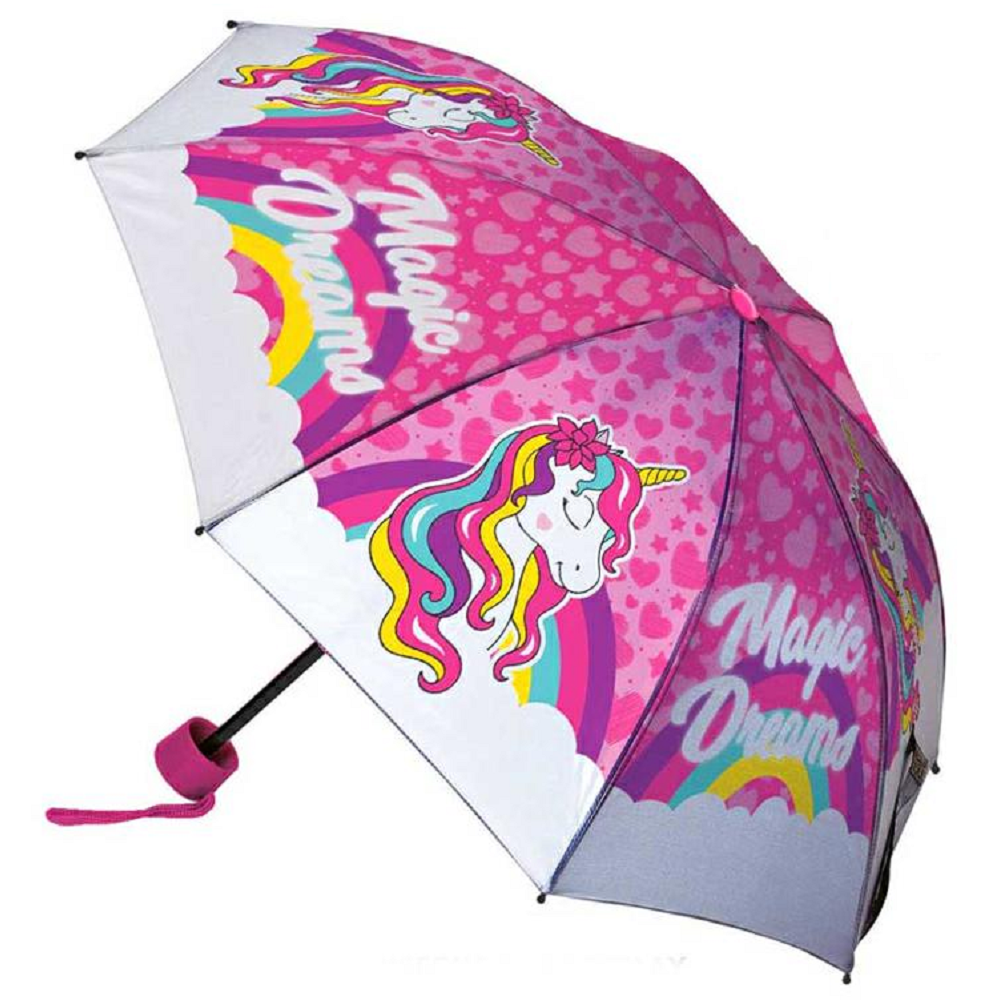 Ombrello Pieghevole Unicorno 8 Raggi Bambina - X02545mc