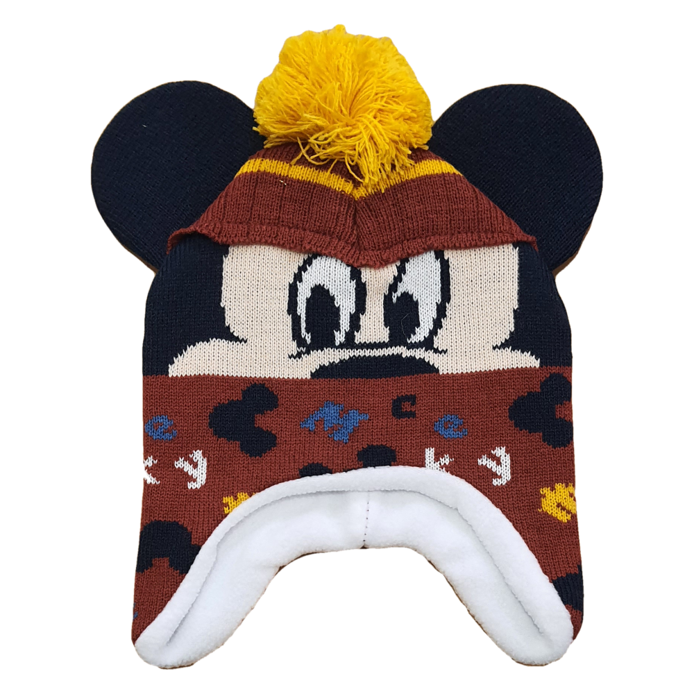 Cappello Invernale Mickey Mouse DISNEY Topolino Modello Peruviano Neonata Sun City - Vh4129arancione