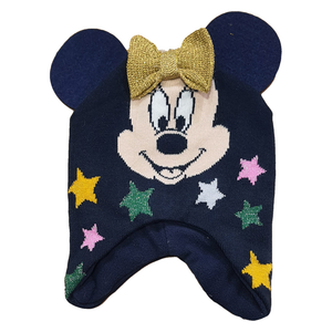 Cappello Invernale Minnie Mouse DISNEY Modello Peruviano Neonata Sun City - Vh4133blu