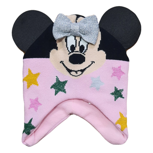 Cappello Invernale Minnie Mouse DISNEY Modello Peruviano Neonata Sun City - Vh4133rosa