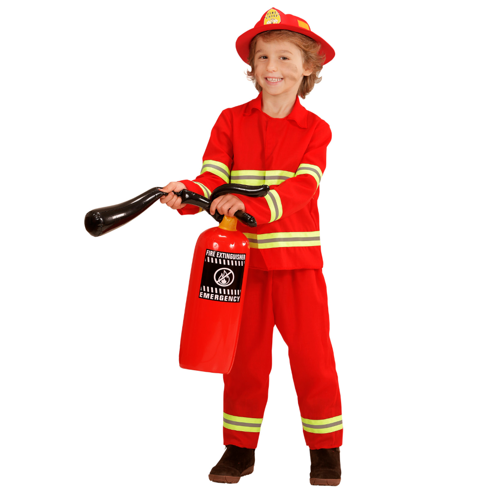 Costume Carnevale Pompiere Bambino Abito Travestimento - 0393