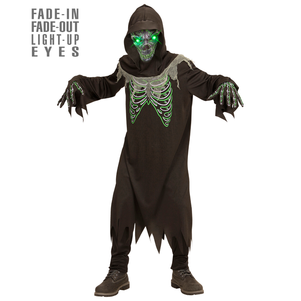 Costume Vestito Abito Travestimento Carnevale Halloween Grim Reaper Bambino - 0789