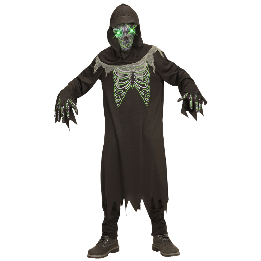 Costume Vestito Abito Travestimento Carnevale Halloween Grim Reaper Bambino - 0789
