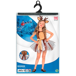 Set Travestimento Renna Tutu Copricapo Accessori Carnevale Natale - 10505
